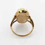 Goldring mit Onyx Cabochon modern