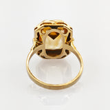 Goldring mit gelbem Spinell Art-déco Stil