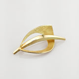 Gold Brosche Blatt modernistisch