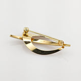 Gold Brosche Blatt modernistisch