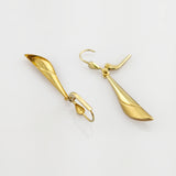 Gold Ohrringe Tropfenform modern