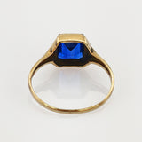 Goldring mit Saphir um 1930