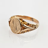 Gold Siegelring mit Monogramm um 1900