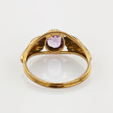 Goldring mit lila Turmalin um 1970