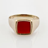 Gold Siegelring mit Karneolplatte