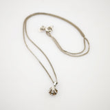 Weißgold Kette mit Diamant Anhänger Solitär modern