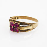Goldring mit Rubinbesatz um 1970