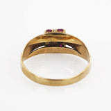 Goldring mit Rubinbesatz um 1970