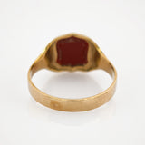 Goldring mit Kamee zweifarbig um 1950