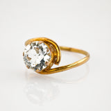 Ring aus Gold mit Glasstein um 1960